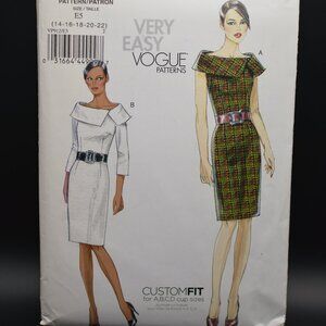 Vouge Pattern VP912 Womens 2 Dress Size 6-22